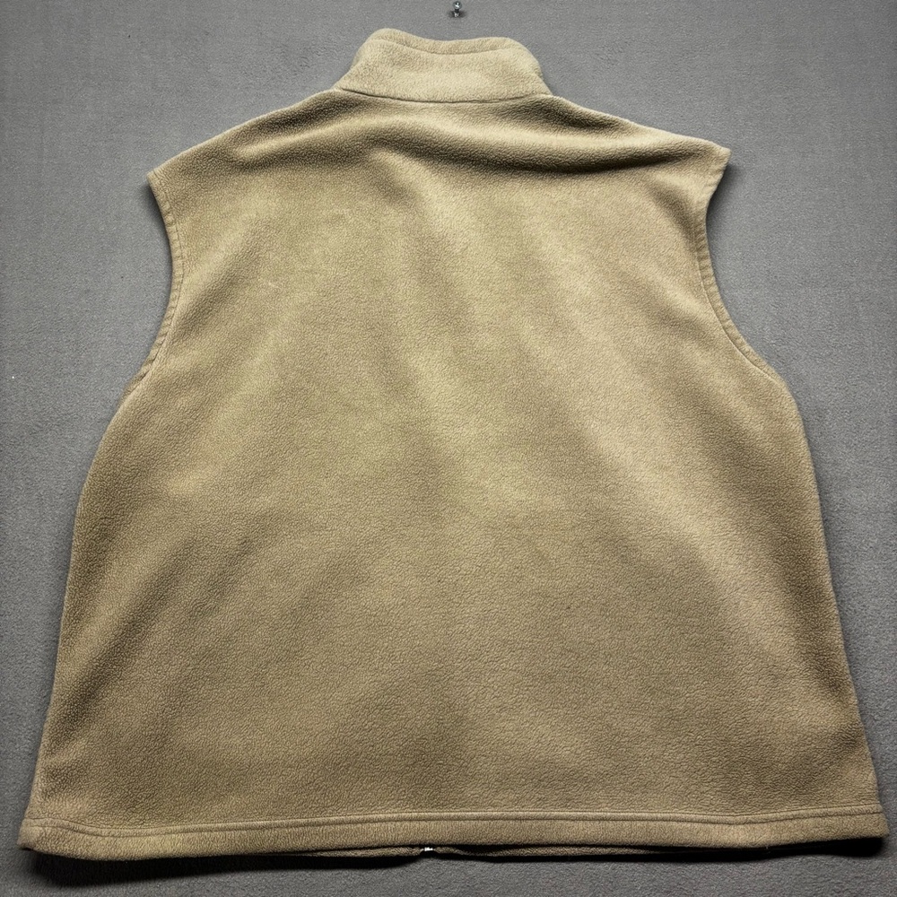 Columbia Men’s XXL Fleece Vest Full Zip Beige Tan Outdoor Hiking - Picture 8 of 9